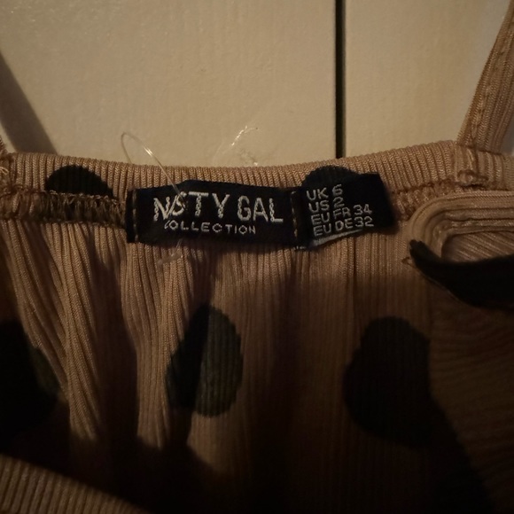 Nasty Gal Polka Dot Ribbed Bodysuit - Picture 3 of 3